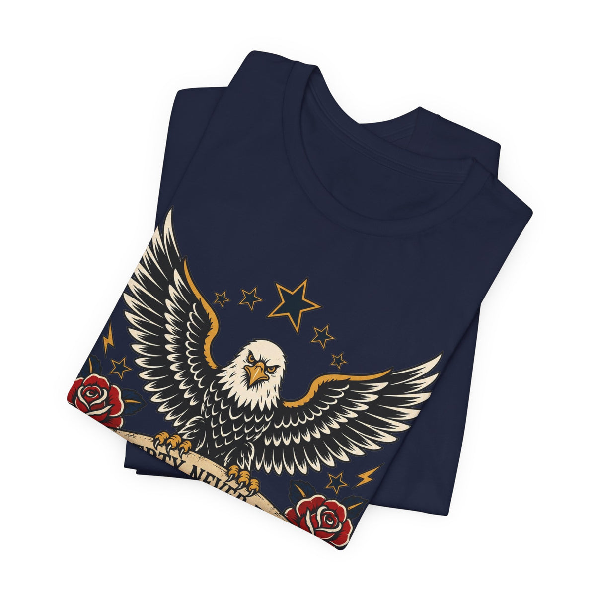 Liberty Never Fades Eagle Tee — Patriotic American Flag Shirt