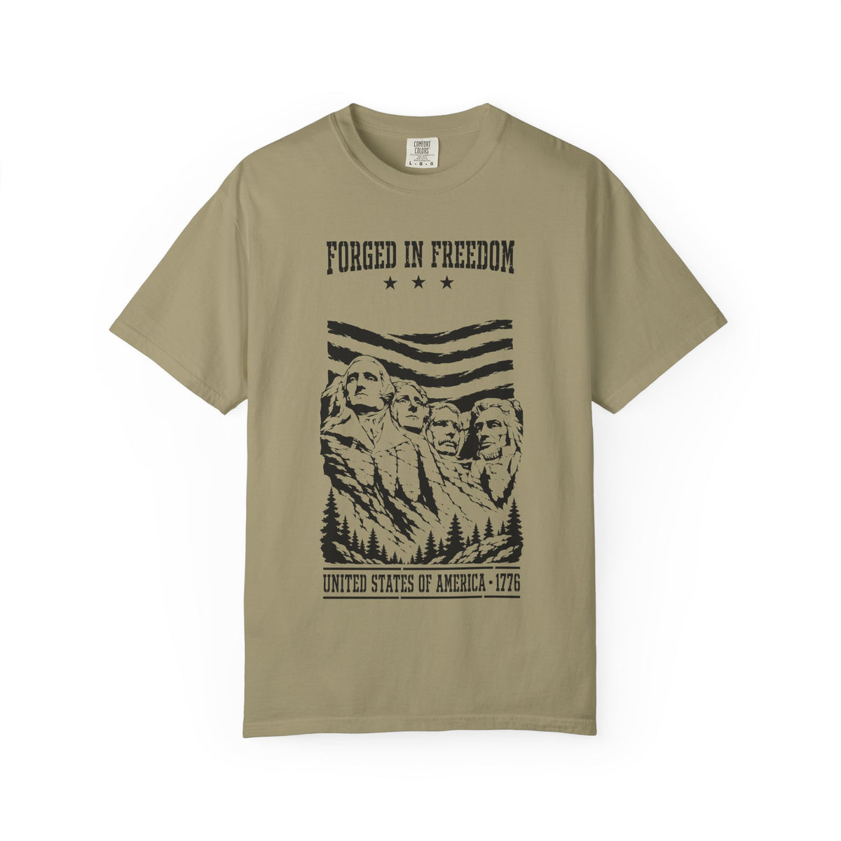Forged in Freedom T-Shirt — Mount Rushmore Patriotic Tee (United States of America 1776)