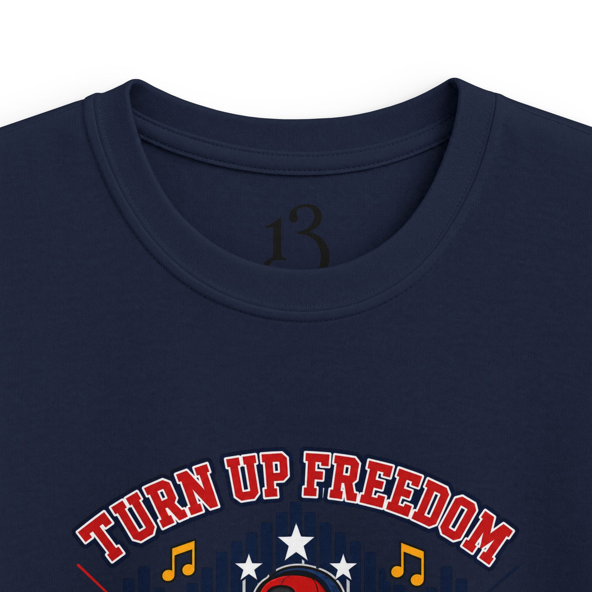 Kids Tee - "Turn Up Freedom" USA Sound Crew Patriotic Eagle Graphic