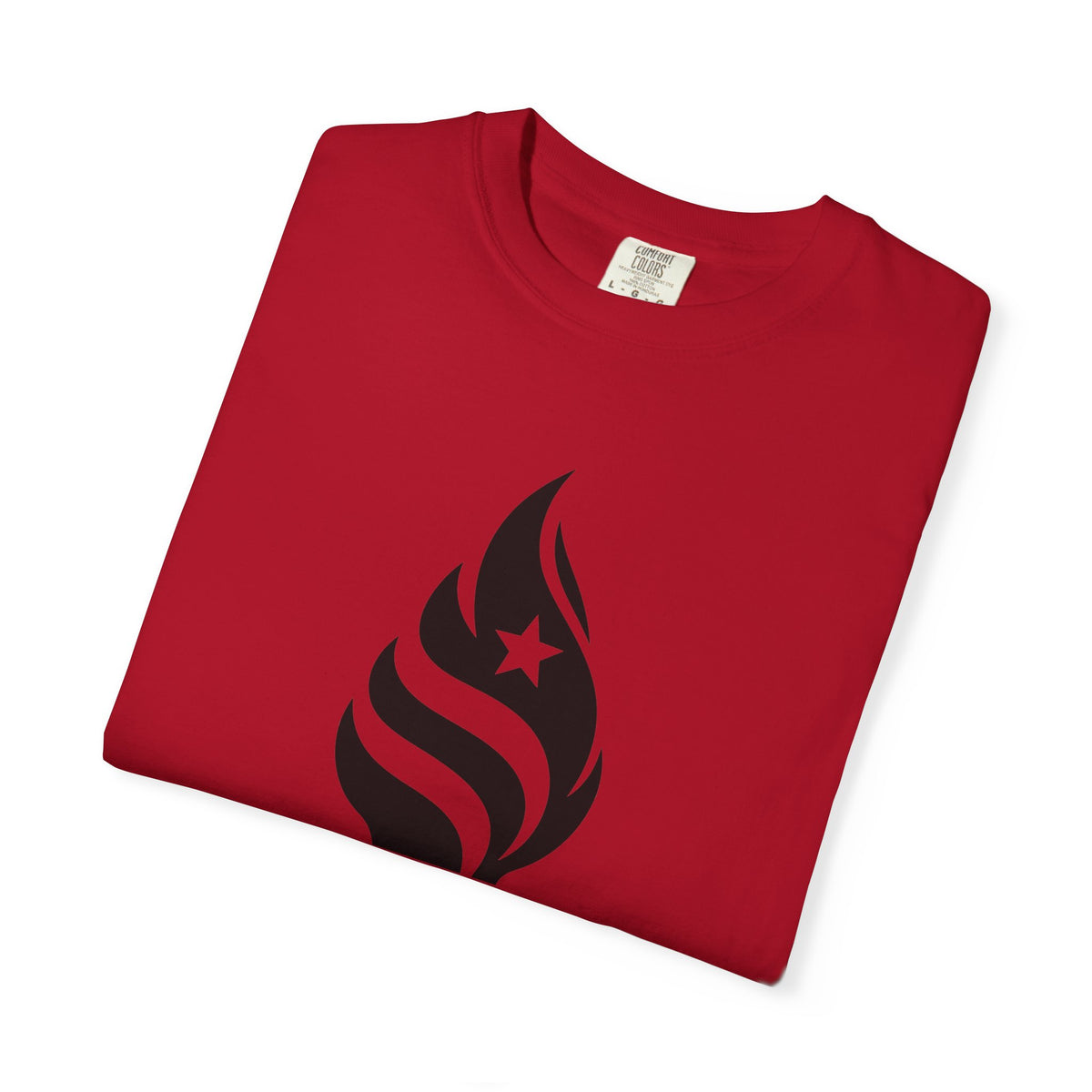 Liberty Torch T-Shirt — Patriotic Flame Tee with Star Emblem