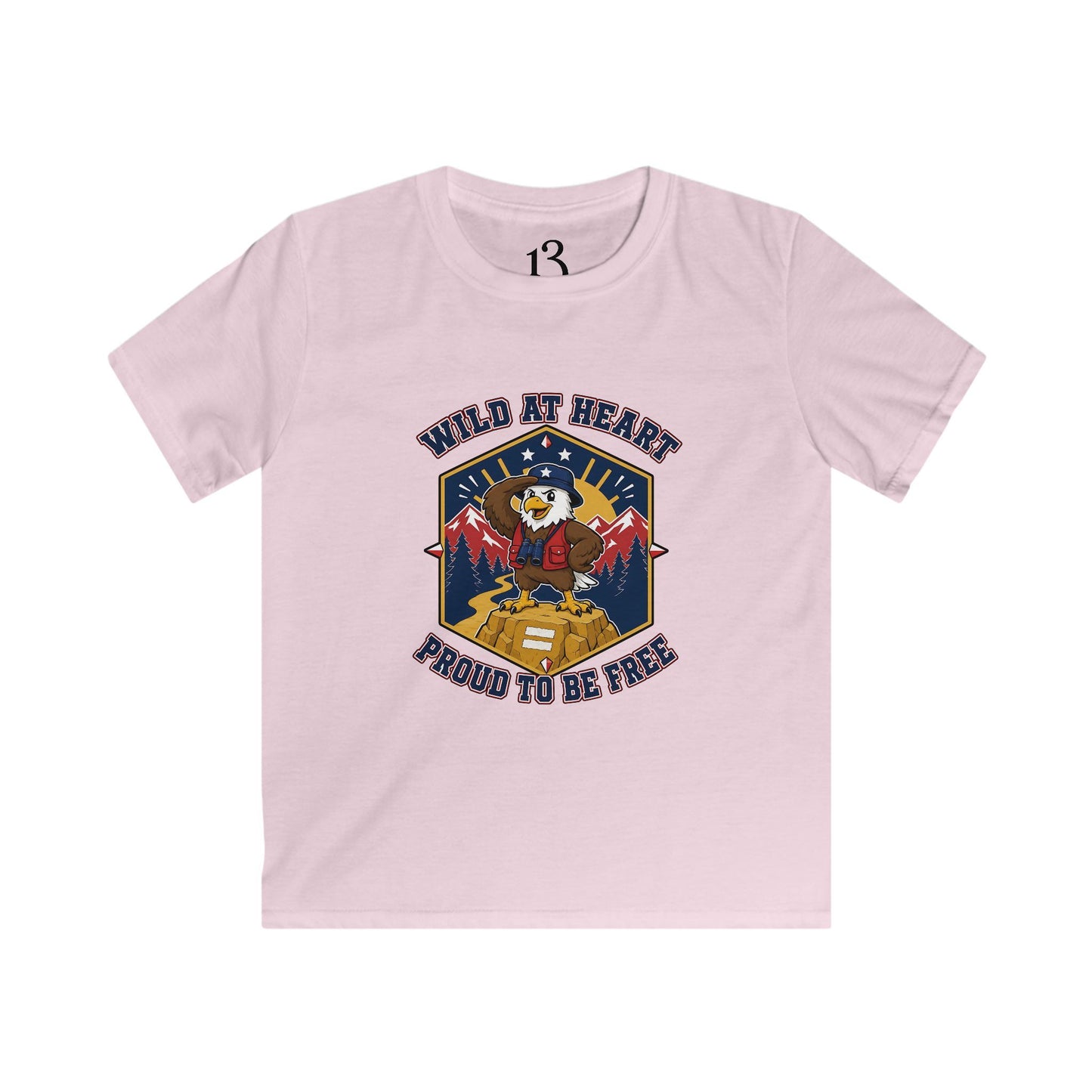 Kids Tee — "Wild at Heart, Ready to Be Free" Adventure Bear Graphic