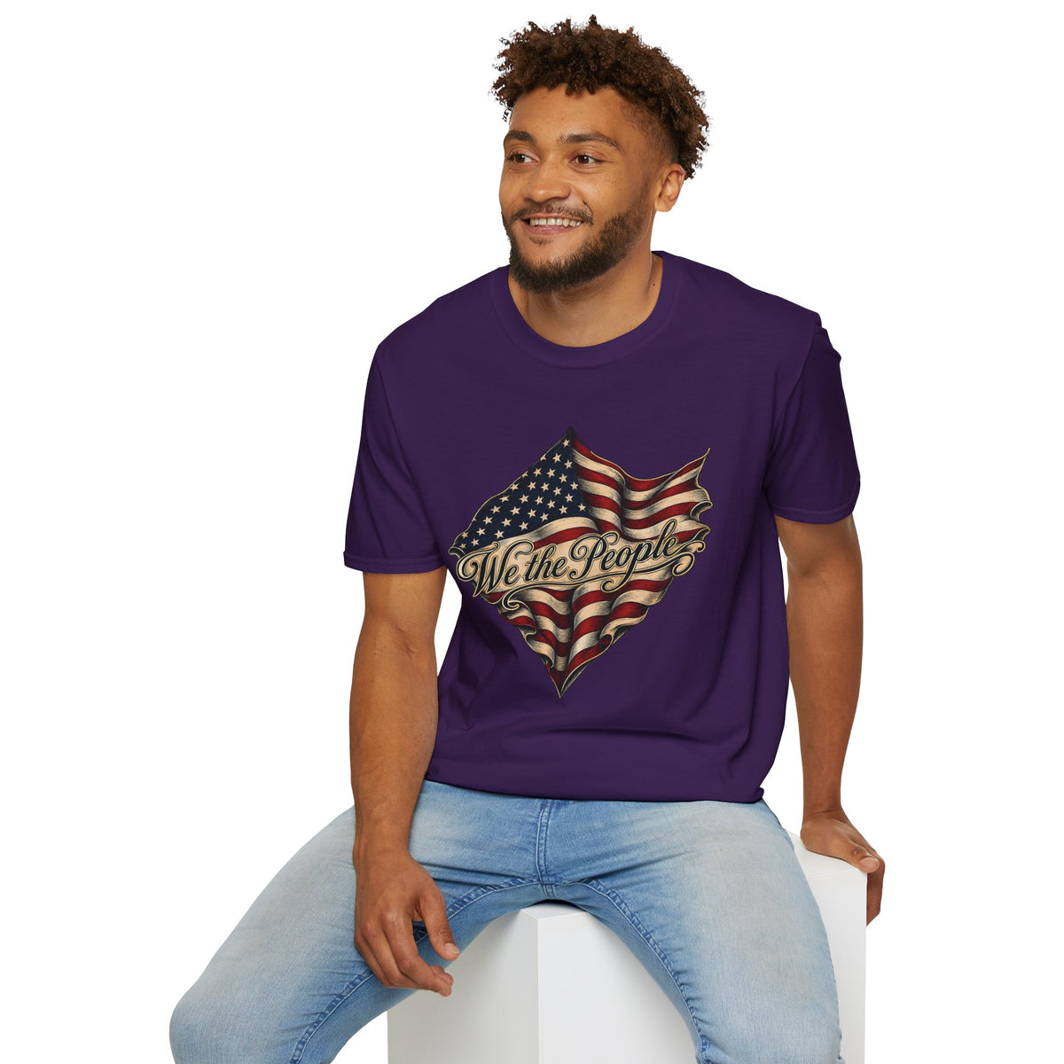 We the People Flag T-Shirt — Vintage American Patriotic Tee