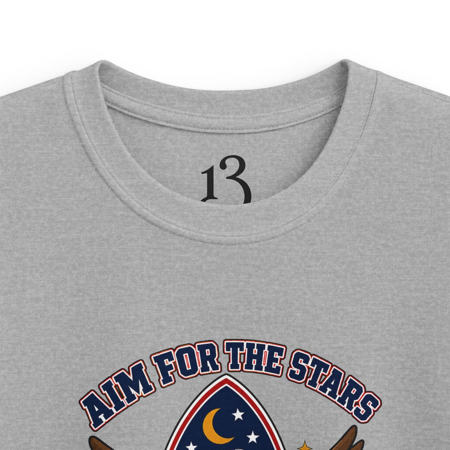 Kids Tee — 'Aim for the Stars' Rocket Eagle Graphic Shirt
