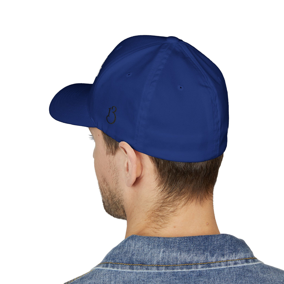 Stars13stripeS Embroidered Enclosed Back Cap White Font