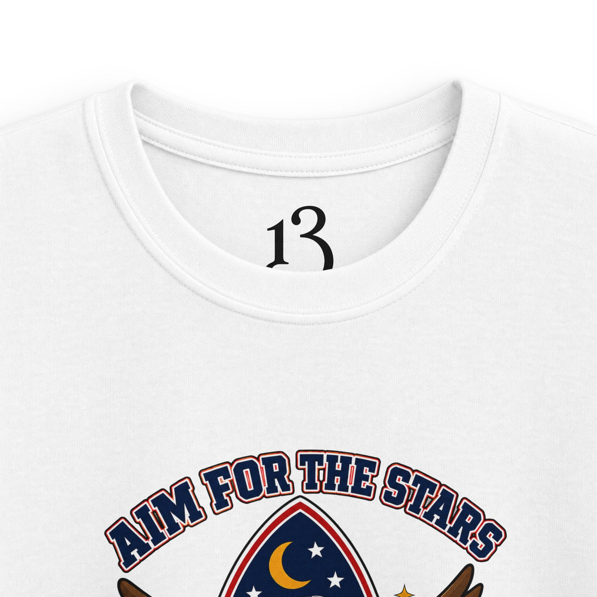Kids Tee — 'Aim for the Stars' Rocket Eagle Graphic Shirt
