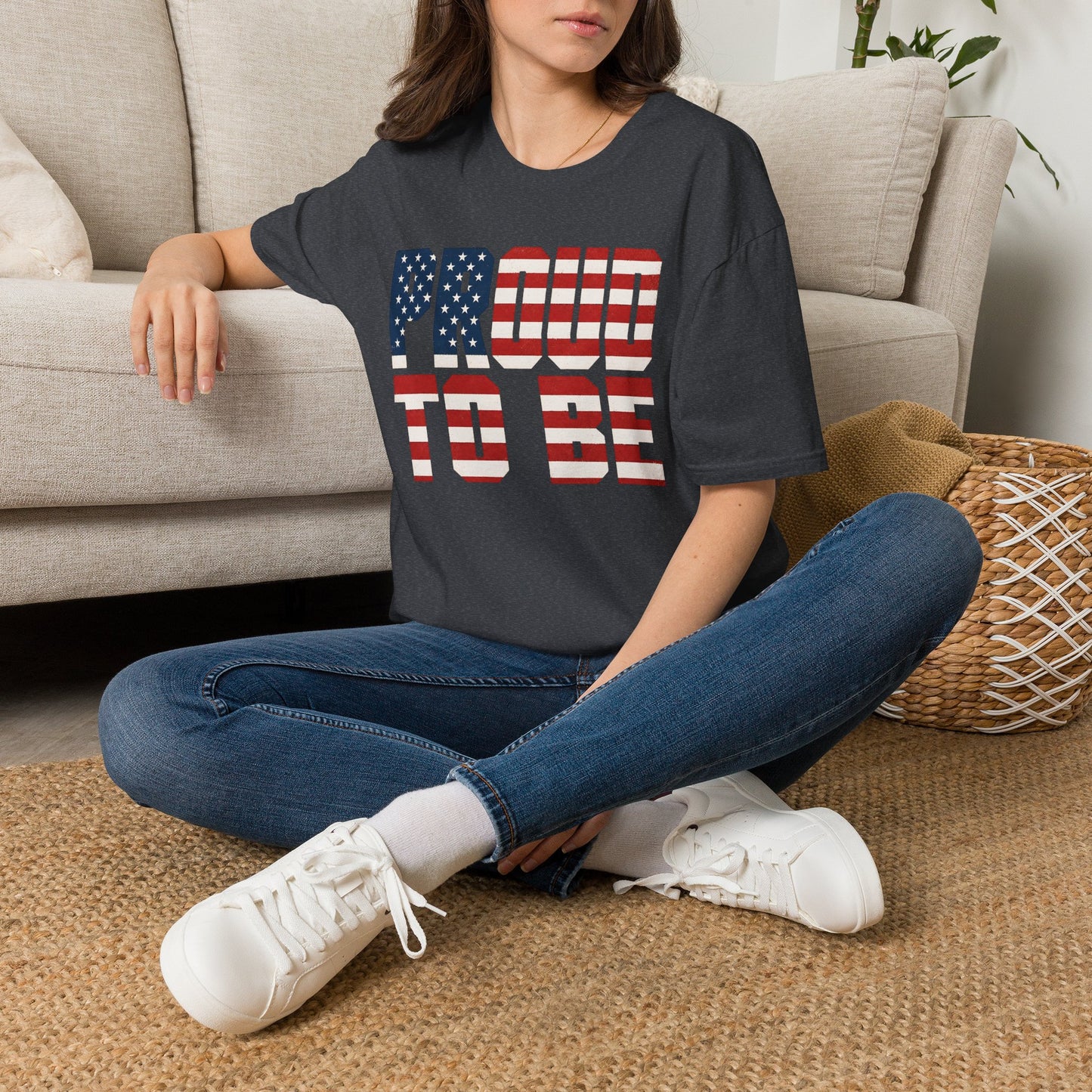 Proud To Be American T-Shirt — Patriotic USA Flag Graphic Tee