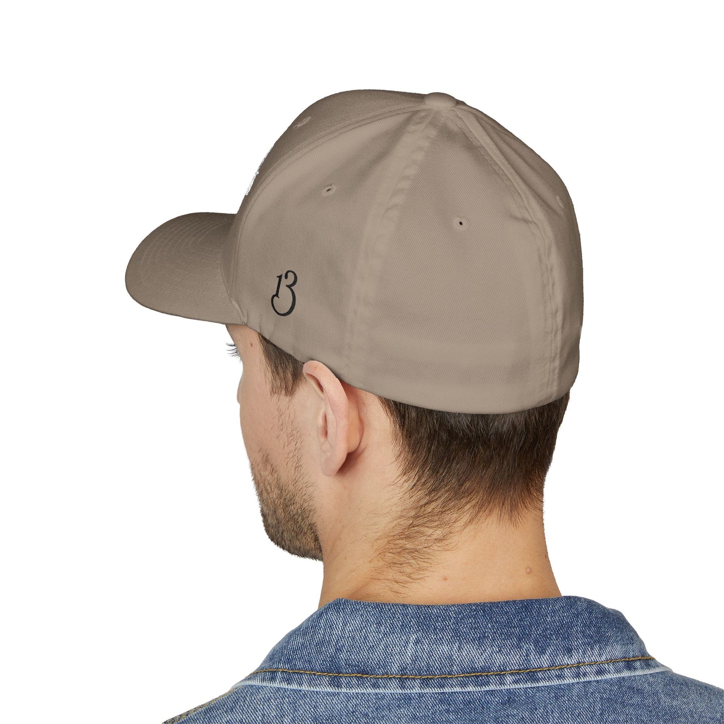 Stars13stripeS Embroidered Enclosed Back Cap White Font