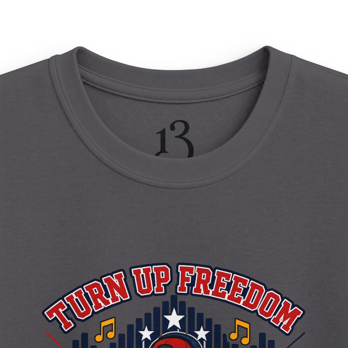 Kids Tee - "Turn Up Freedom" USA Sound Crew Patriotic Eagle Graphic