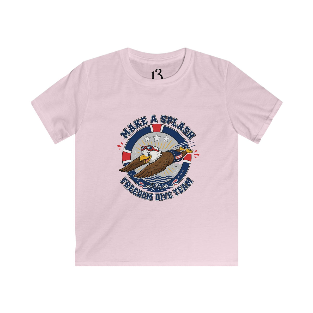 Kids Tee - "Make a Splash" Freedom Dive Team Eagle Graphic