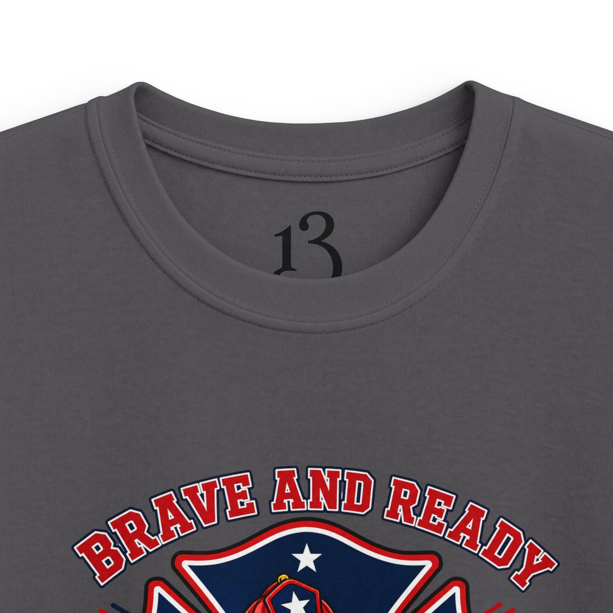Kids Tee — Brave and Ready Fire Rescue Crew Graphic