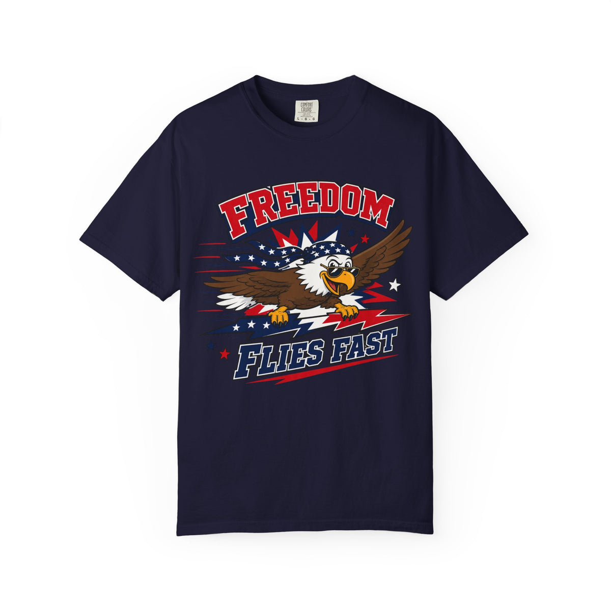 Freedom Flies Fast T-Shirt — Patriotic Eagle Graphic Tee