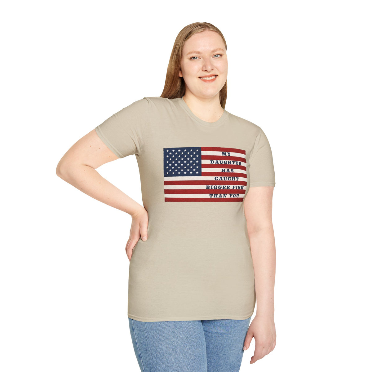 Patriotic 'My Daughter Has Caught Bigger Fish Than You' T-Shirt