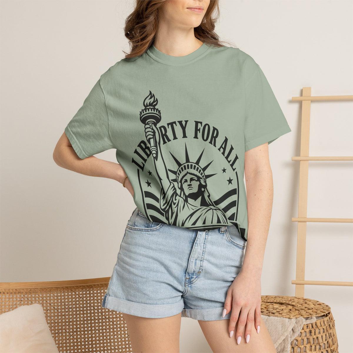Liberty For All T-Shirt — Statue of Liberty 'EST. 1776' Patriotic Graphic Tee
