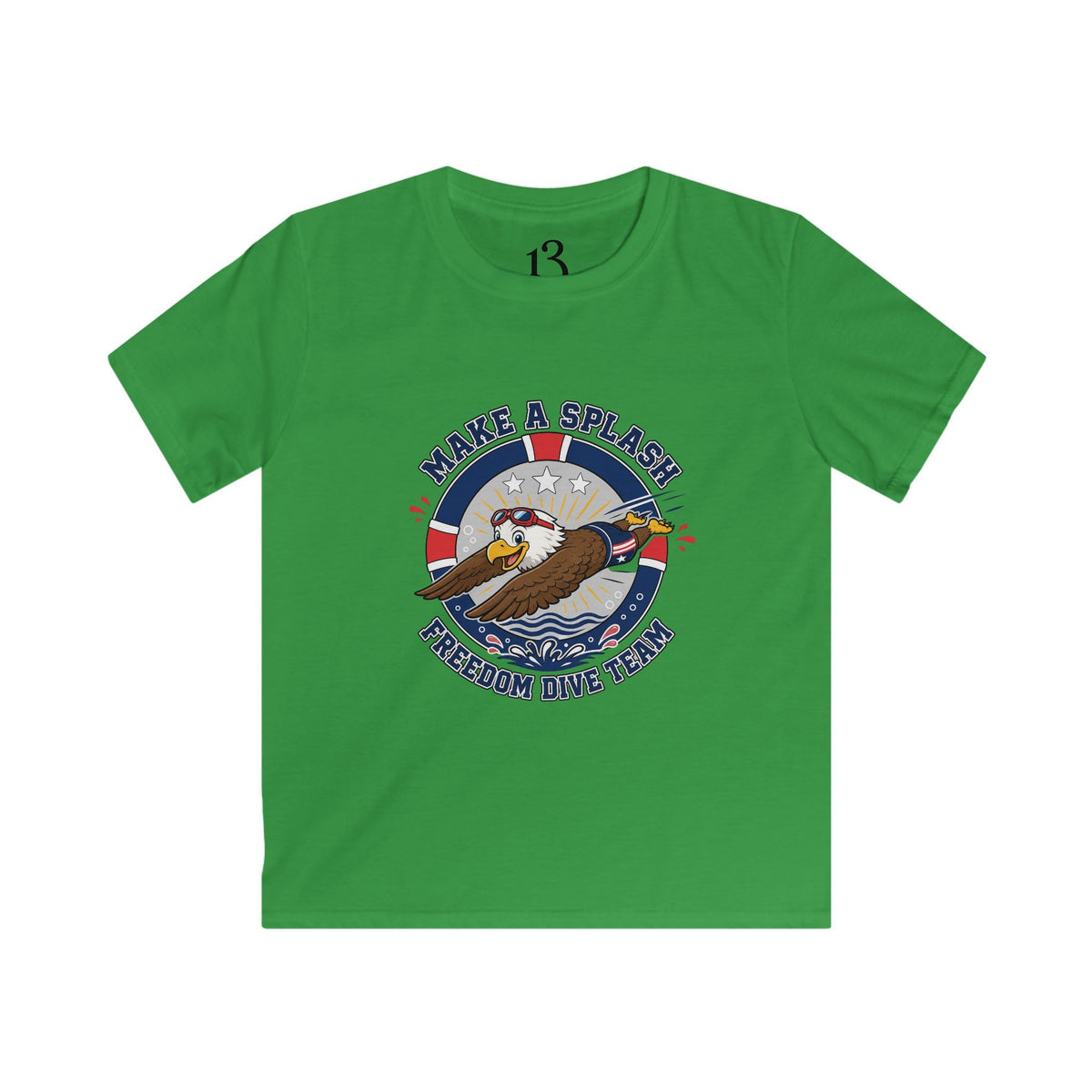 Kids Tee - "Make a Splash" Freedom Dive Team Eagle Graphic