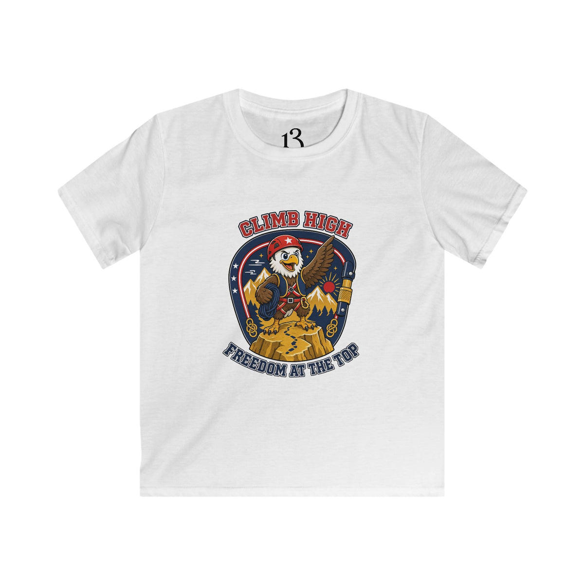Kids T-Shirt – “Climb High, Dream Big” Adventure Graphic Tee
