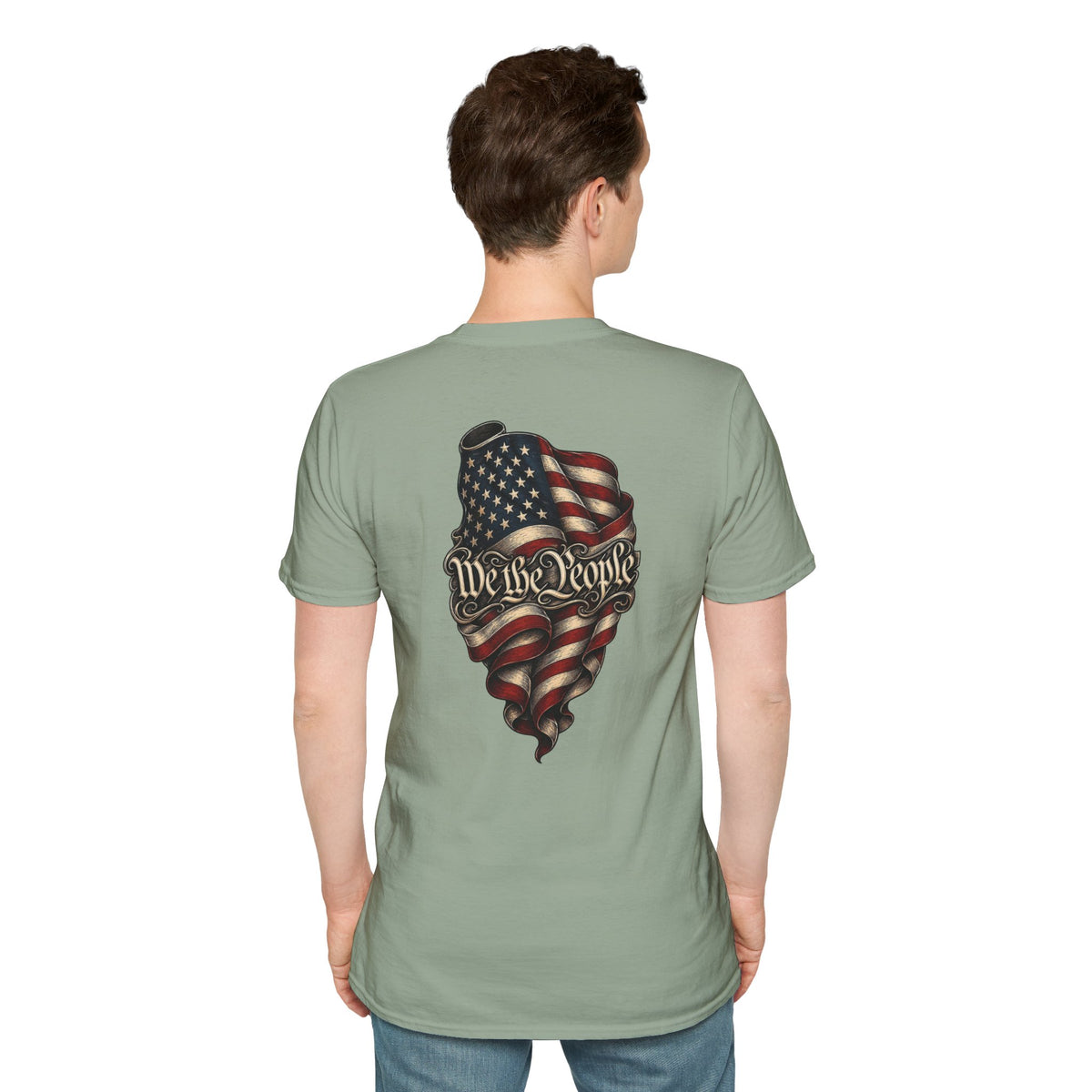 "We The People" Stars13stripeS Embossed T-Shirt