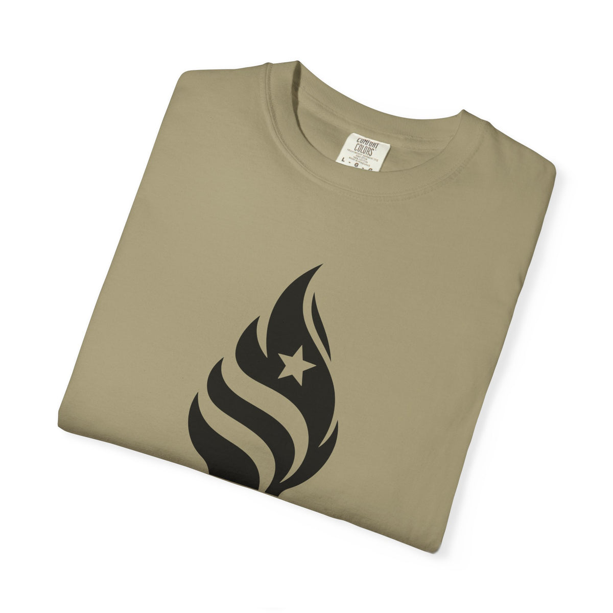 Liberty Torch T-Shirt — Patriotic Flame Tee with Star Emblem
