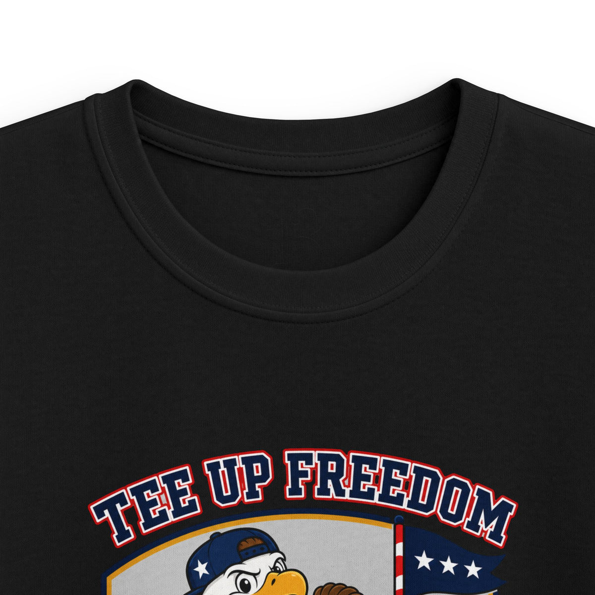 Kids T-Shirt - 'Tee Up Freedom' USA Fairway Crew Golf Graphic Tee for Boys