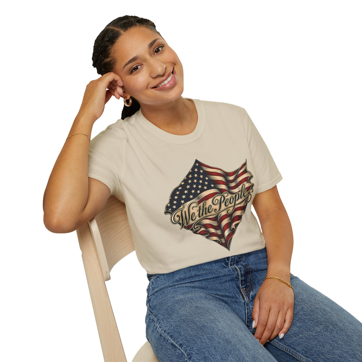 We the People Flag T-Shirt — Vintage American Patriotic Tee