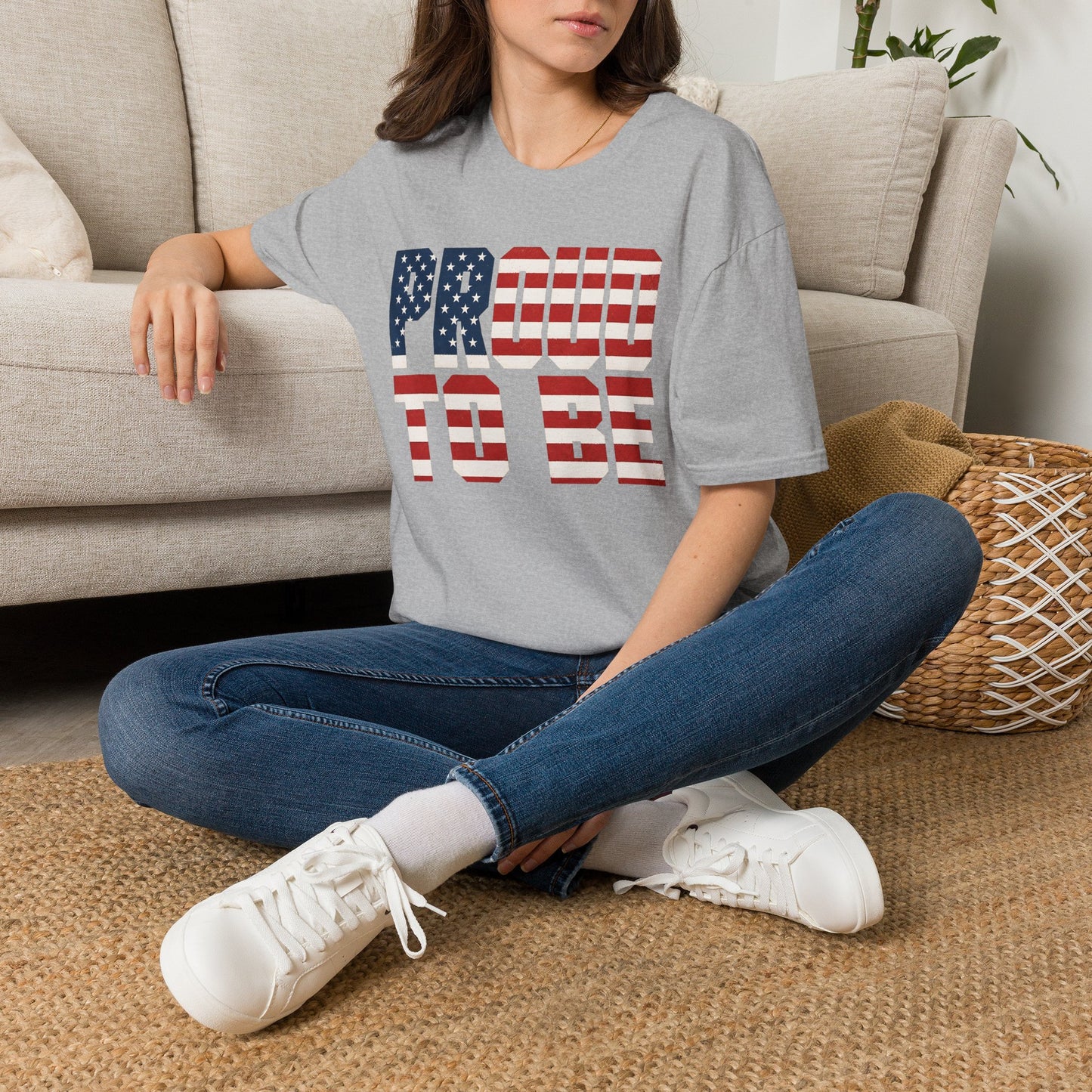 Proud To Be American T-Shirt — Patriotic USA Flag Graphic Tee