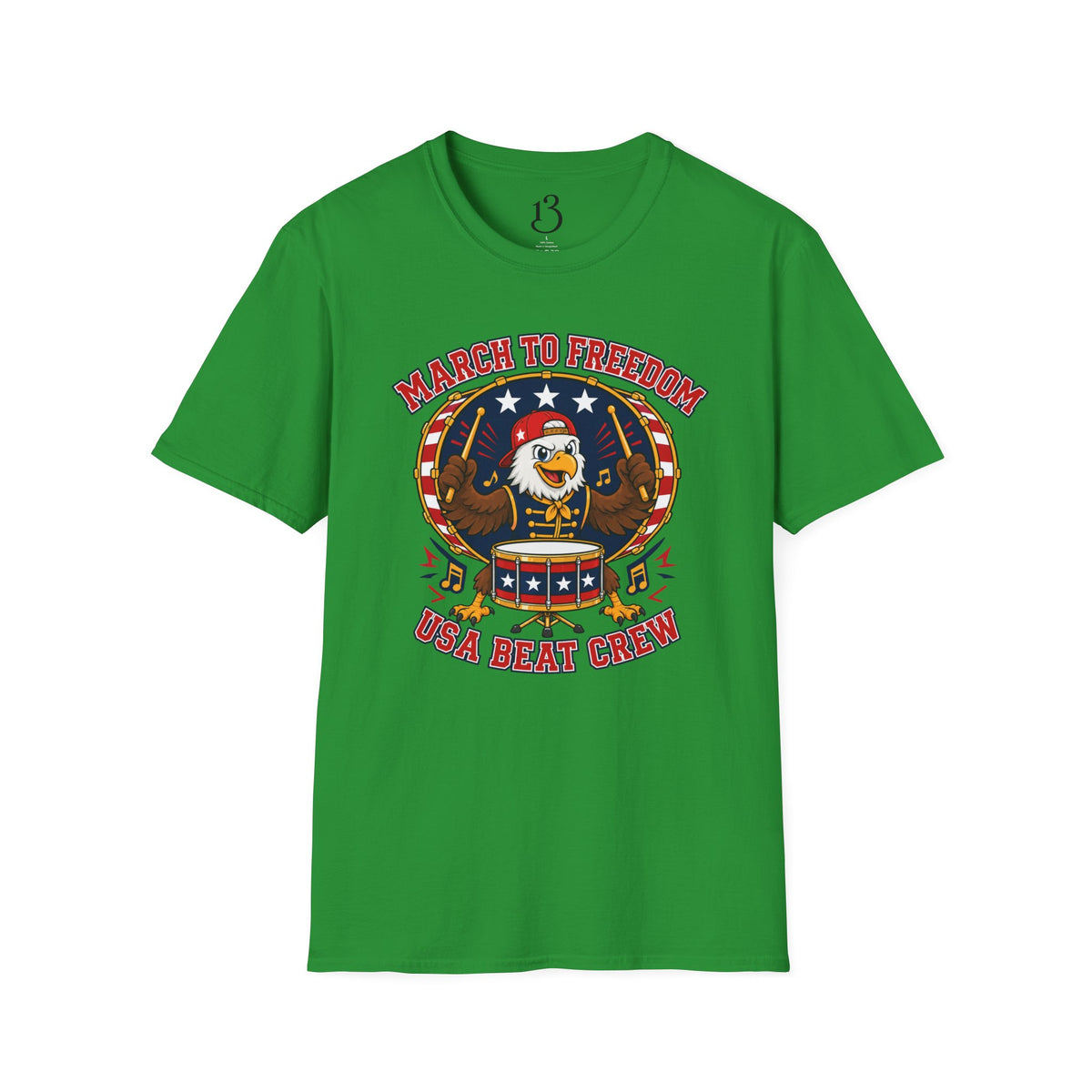 T-Shirt — "March to Freedom" Patriotic Eagle Drumline Tee