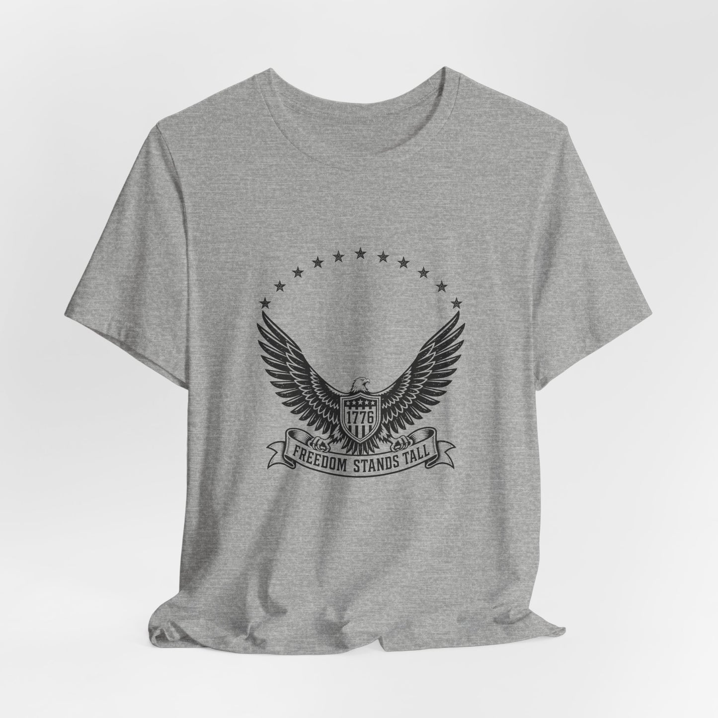Freedom Stands Tall Eagle Tee — Patriotic 1776 American Flag Graphic T-Shirt