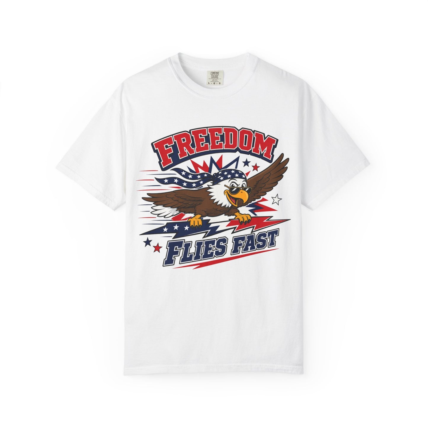 Freedom Flies Fast T-Shirt — Patriotic Eagle Graphic Tee