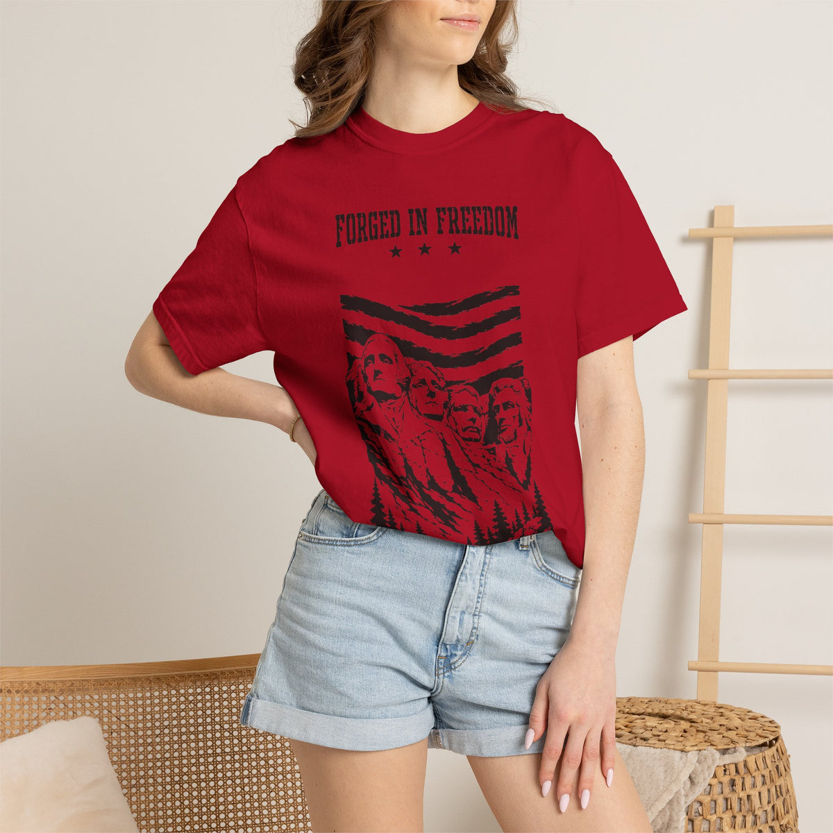Forged in Freedom T-Shirt — Mount Rushmore Patriotic Tee (United States of America 1776)
