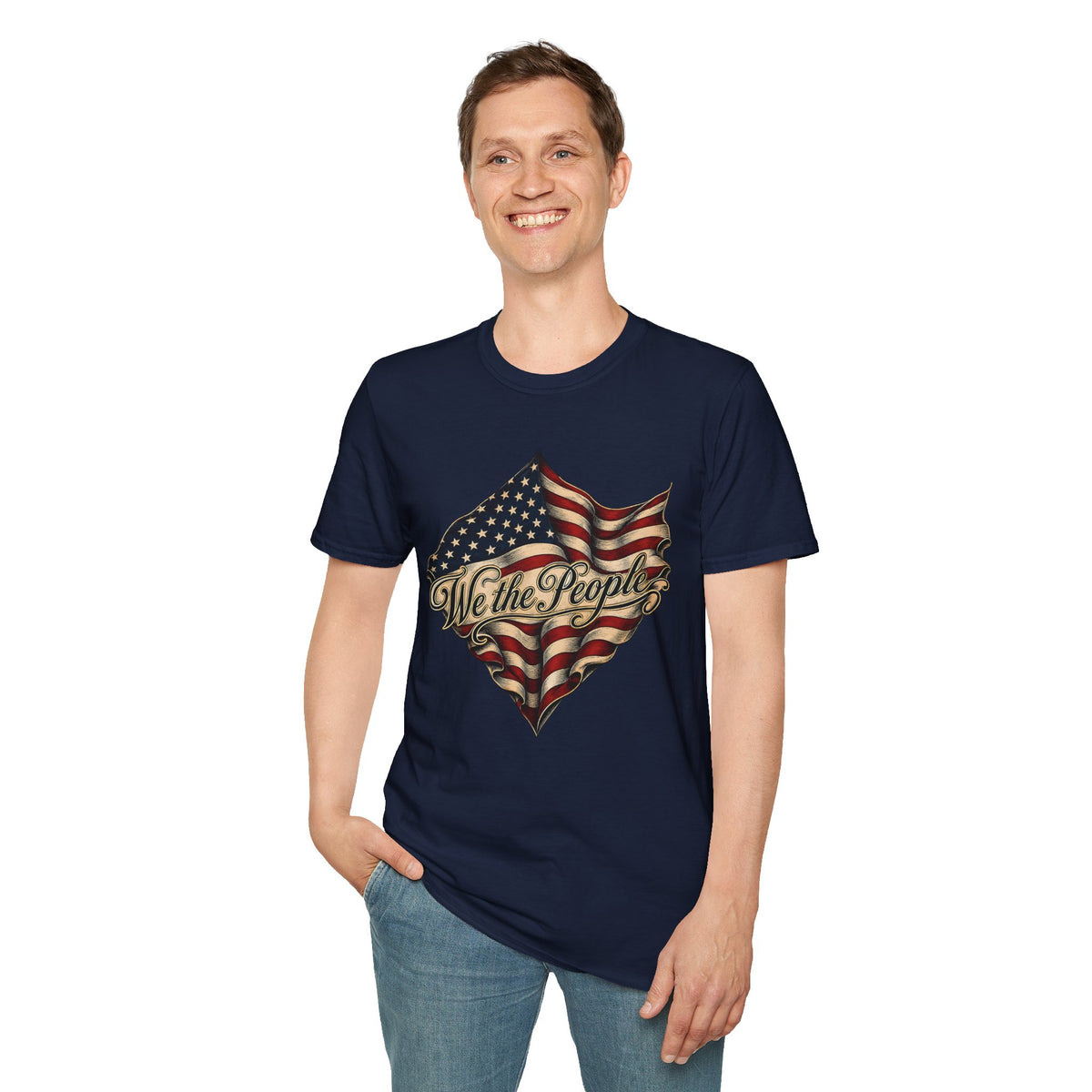 We the People Flag T-Shirt — Vintage American Patriotic Tee
