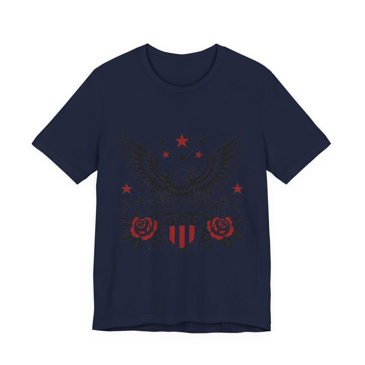 Liberty Never Fades Eagle T-Shirt – 1776 Patriotic American Tee