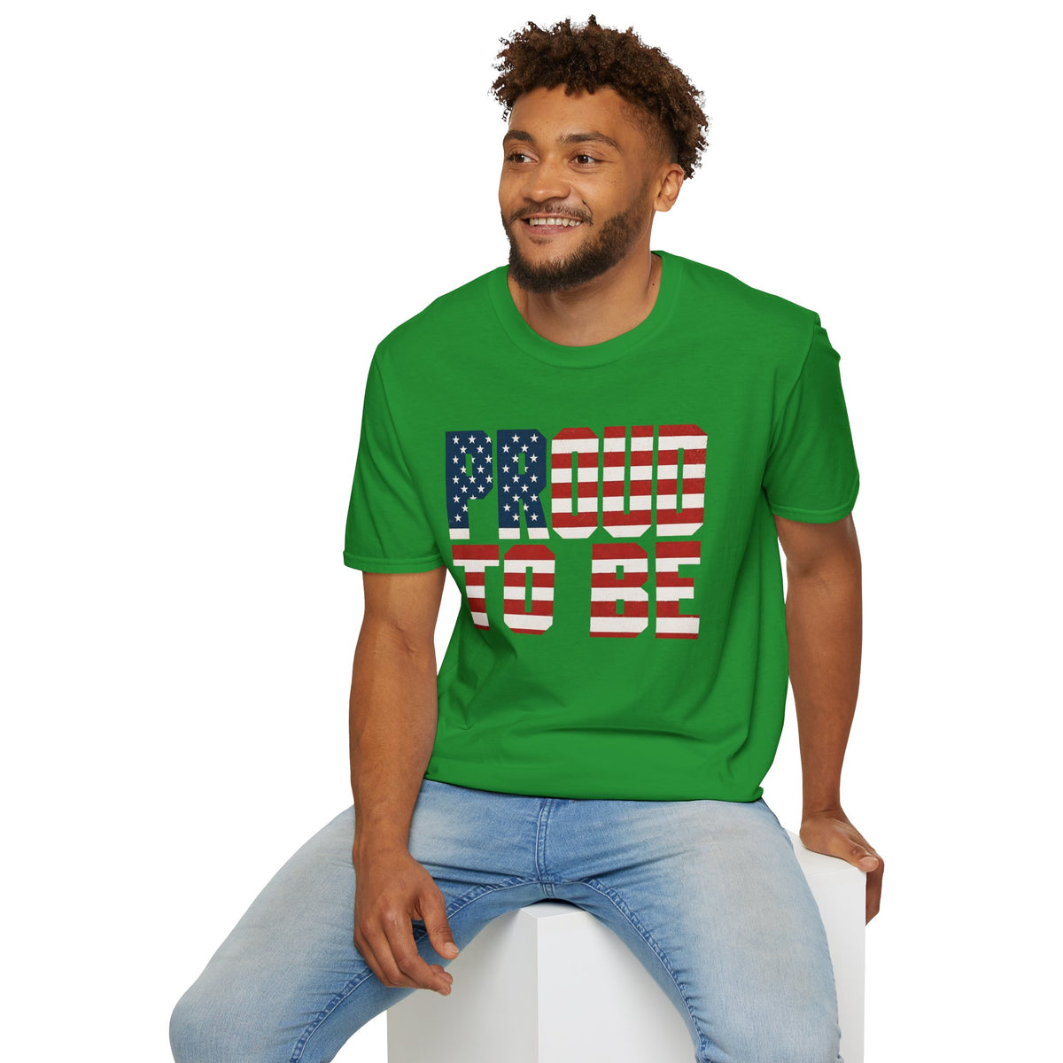 Proud To Be American T-Shirt — Patriotic USA Flag Graphic Tee