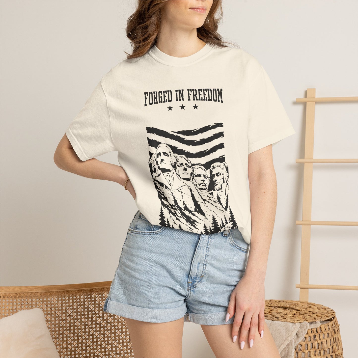 Forged in Freedom T-Shirt — Mount Rushmore Patriotic Tee (United States of America 1776)
