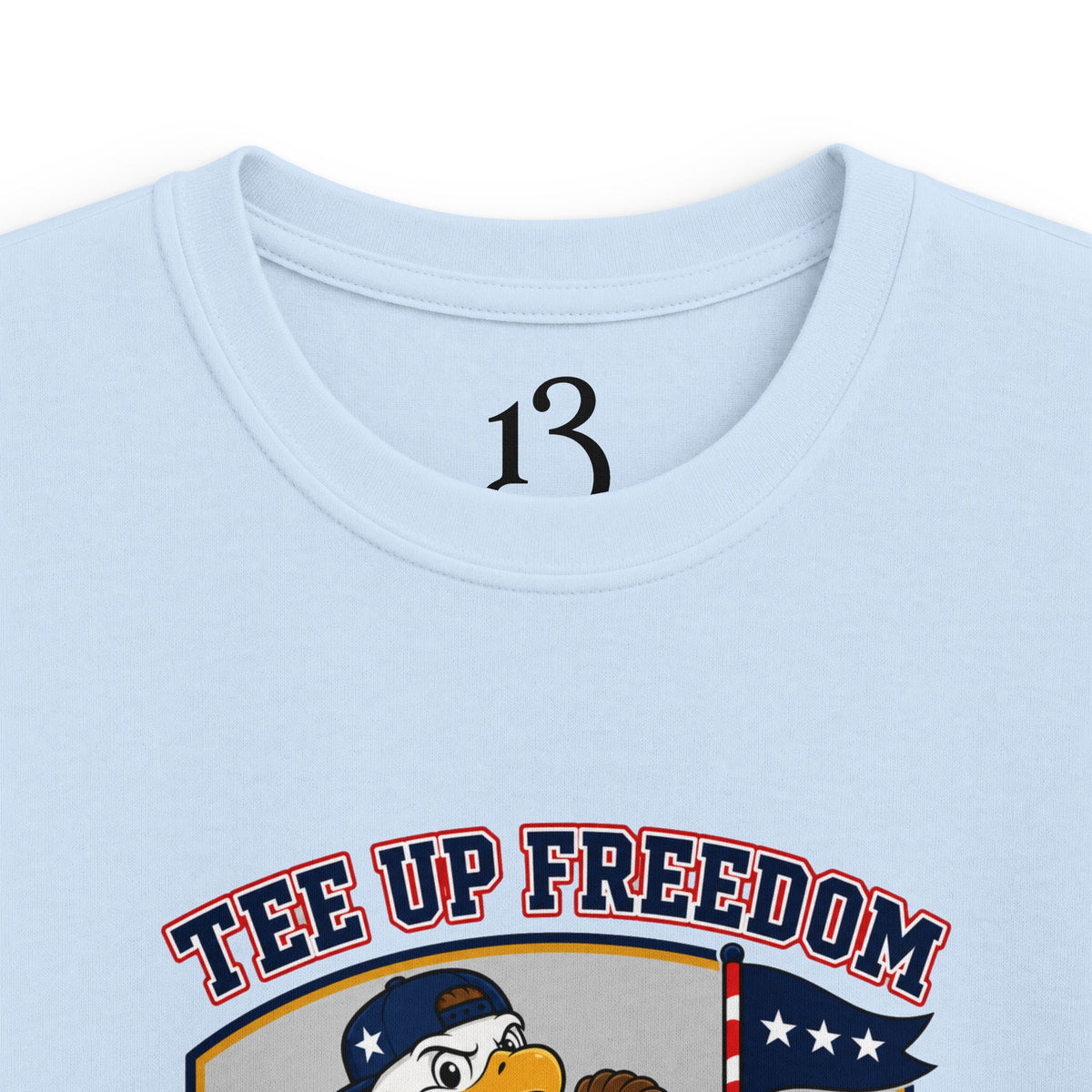 Kids T-Shirt - 'Tee Up Freedom' USA Fairway Crew Golf Graphic Tee for Boys