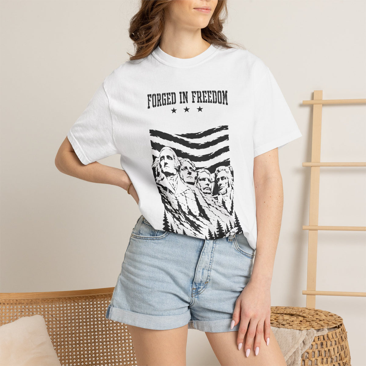 Forged in Freedom T-Shirt — Mount Rushmore Patriotic Tee (United States of America 1776)