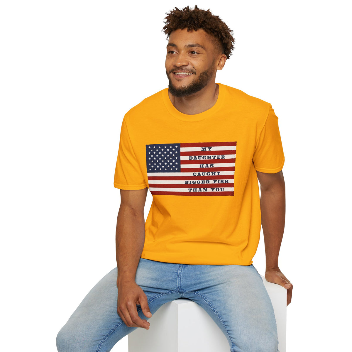 Patriotic 'My Daughter Has Caught Bigger Fish Than You' T-Shirt