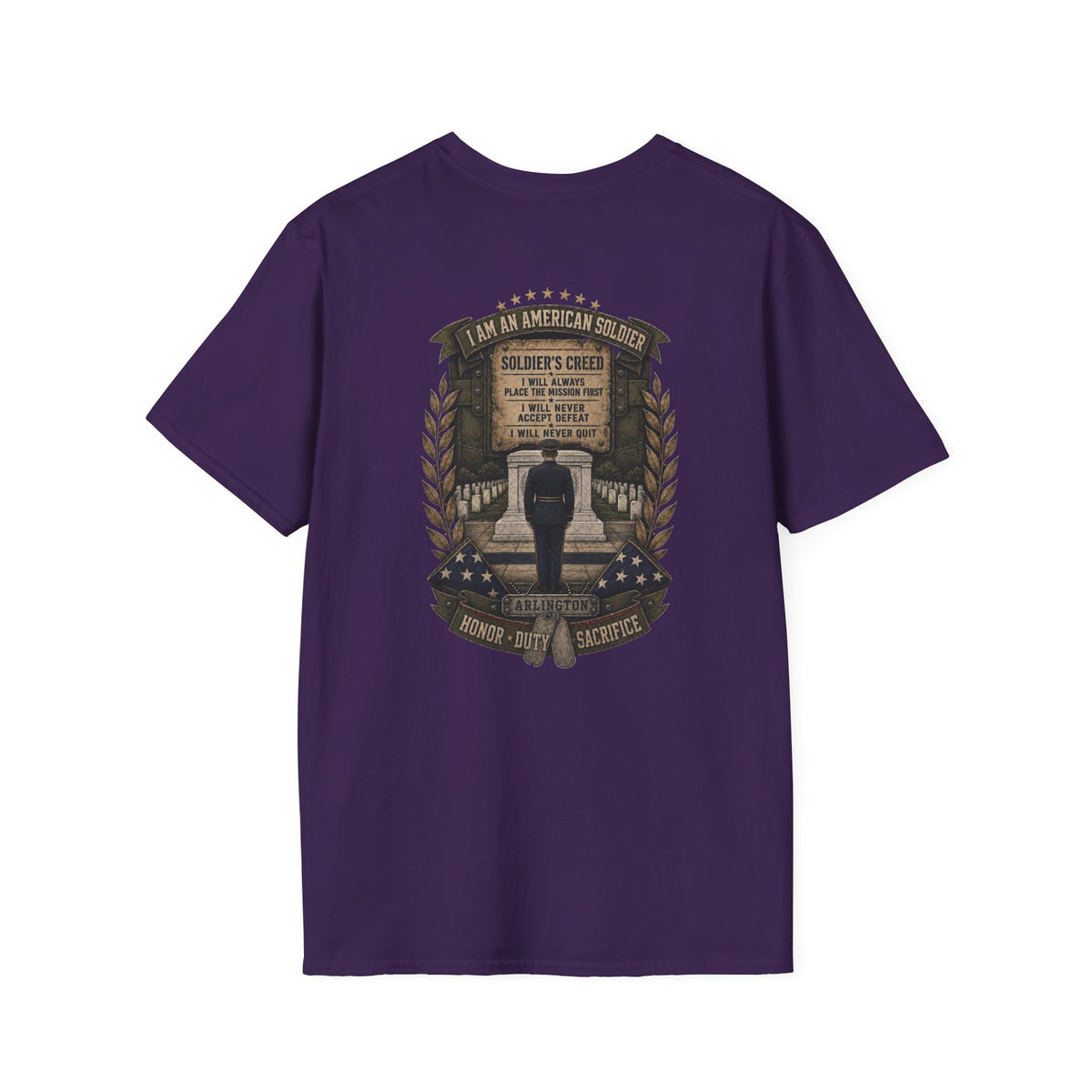 American Soldier Creed T-Shirt — I Am An American Soldier Military Tribute Tee