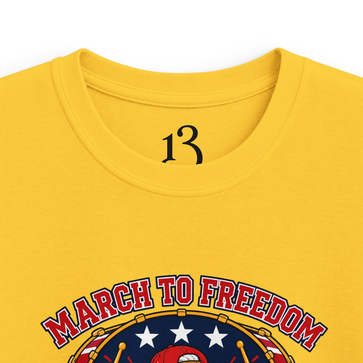 Kids Patriotic Eagle Tee - 'March to Freedom' Drumline Shirt