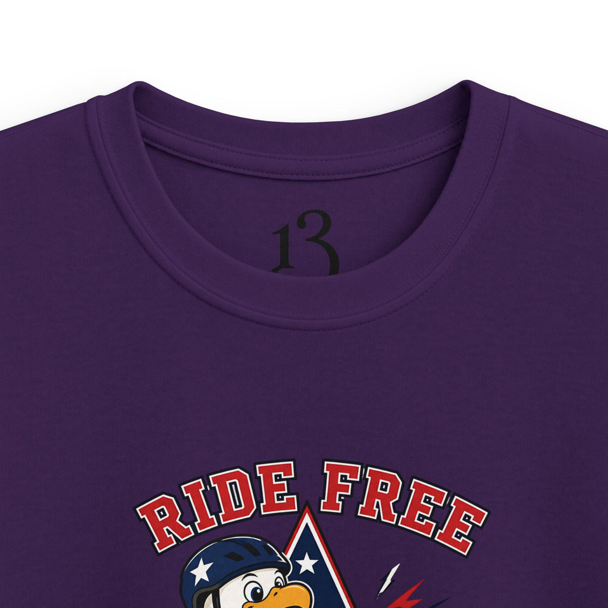 Kids' Bicycle Tee — "Ride Free" Retro Biker Graphic