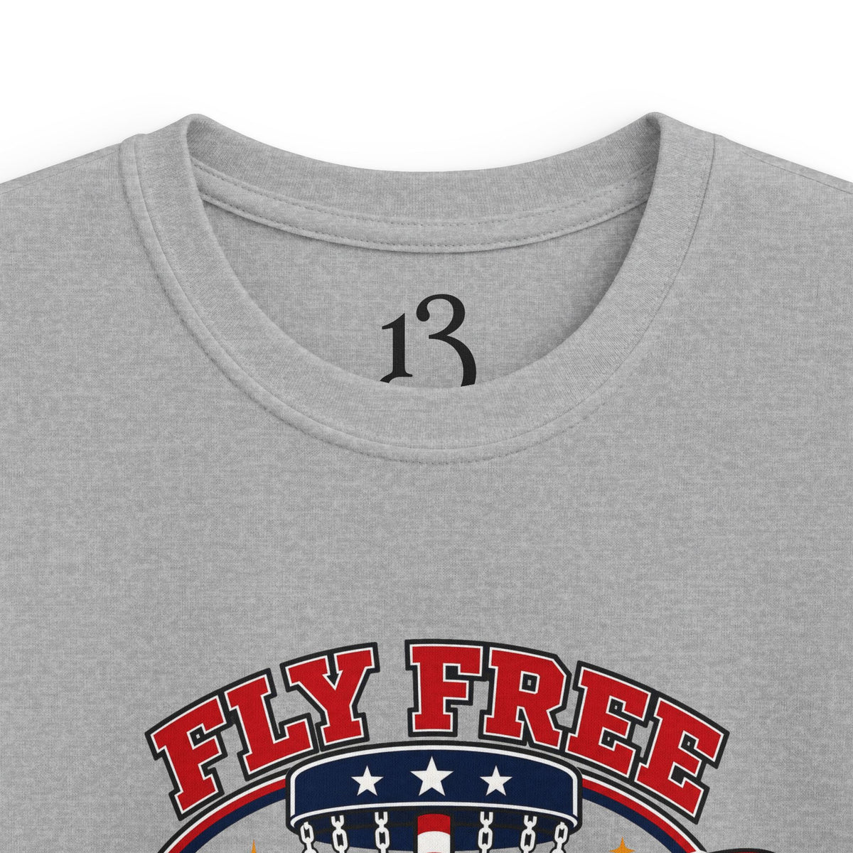 Kids Tee — "Fly Free USA Disc Crew" Patriotic Eagle Graphic