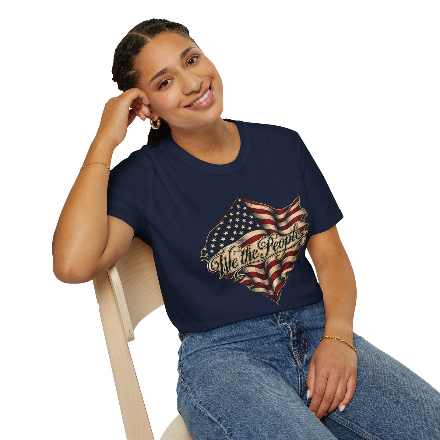 We the People Flag T-Shirt — Vintage American Patriotic Tee