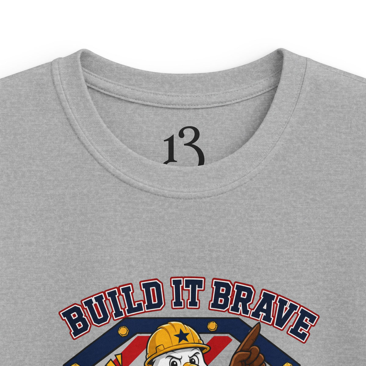 Kids Tee - 'Build It Brave, Make USA Strong' Patriotic Bald Eagle Design