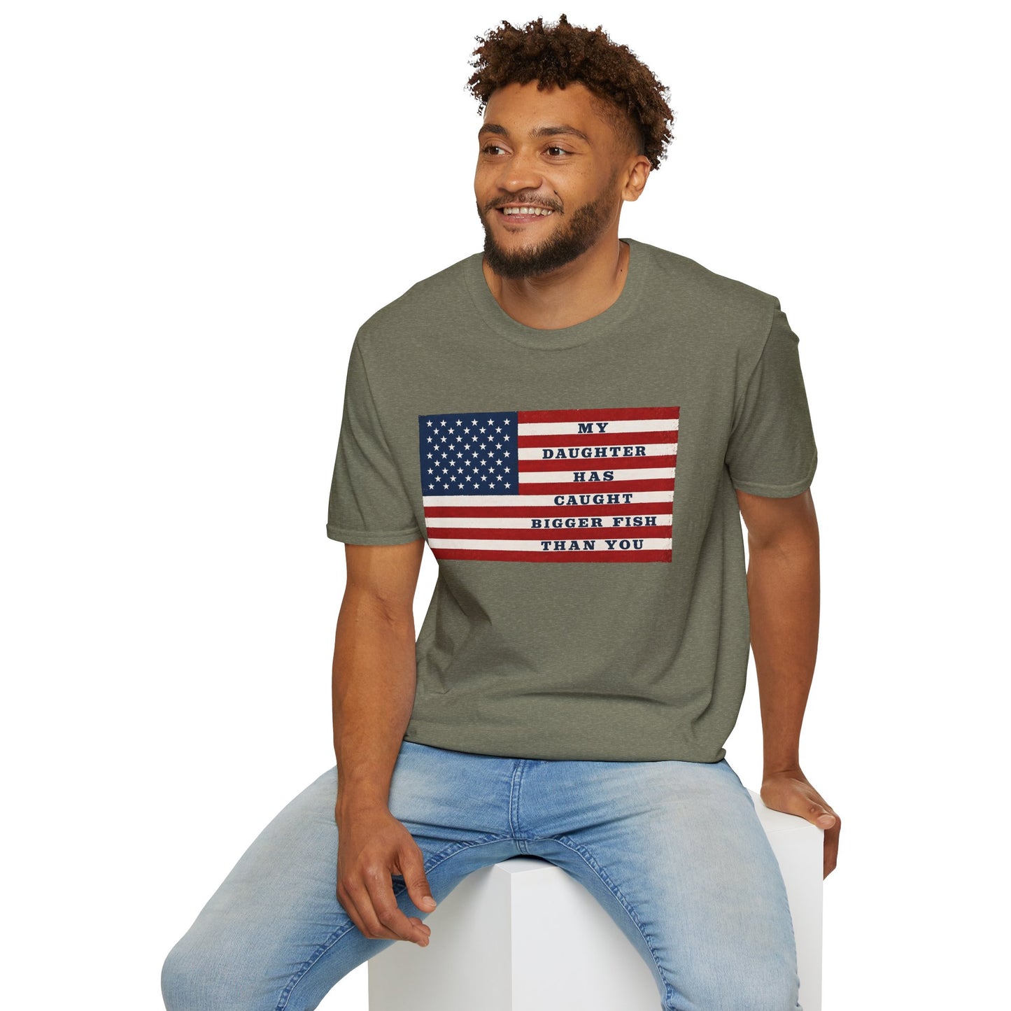 Patriotic 'My Daughter Has Caught Bigger Fish Than You' T-Shirt