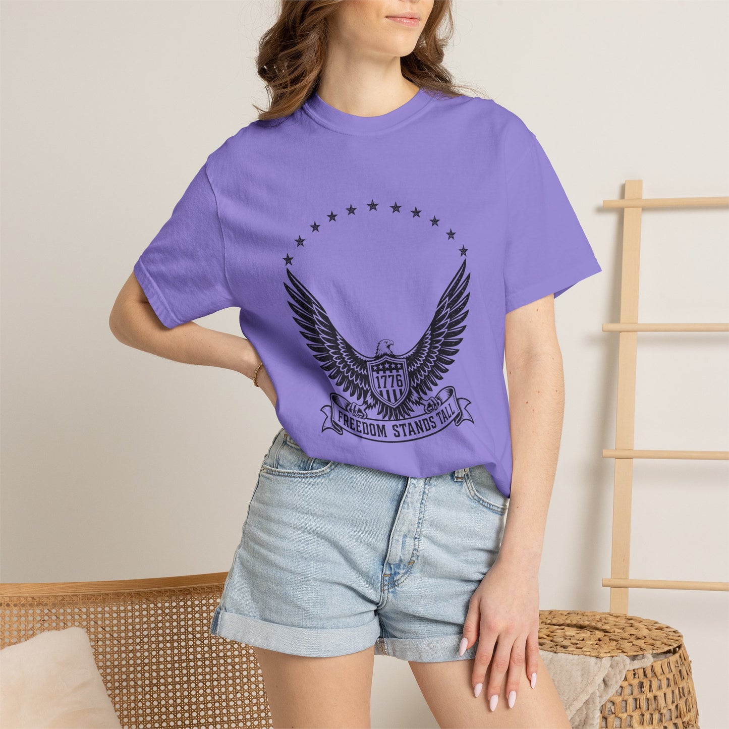 Freedom Stands Tall Eagle T-Shirt — 1776 Patriotic Tee