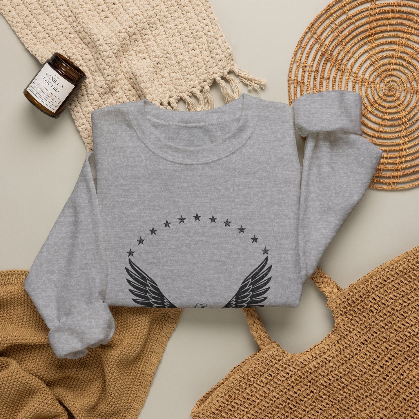 Eagle Emblem Crewneck Sweatshirt — "Freedom Stands Tall" Graphic