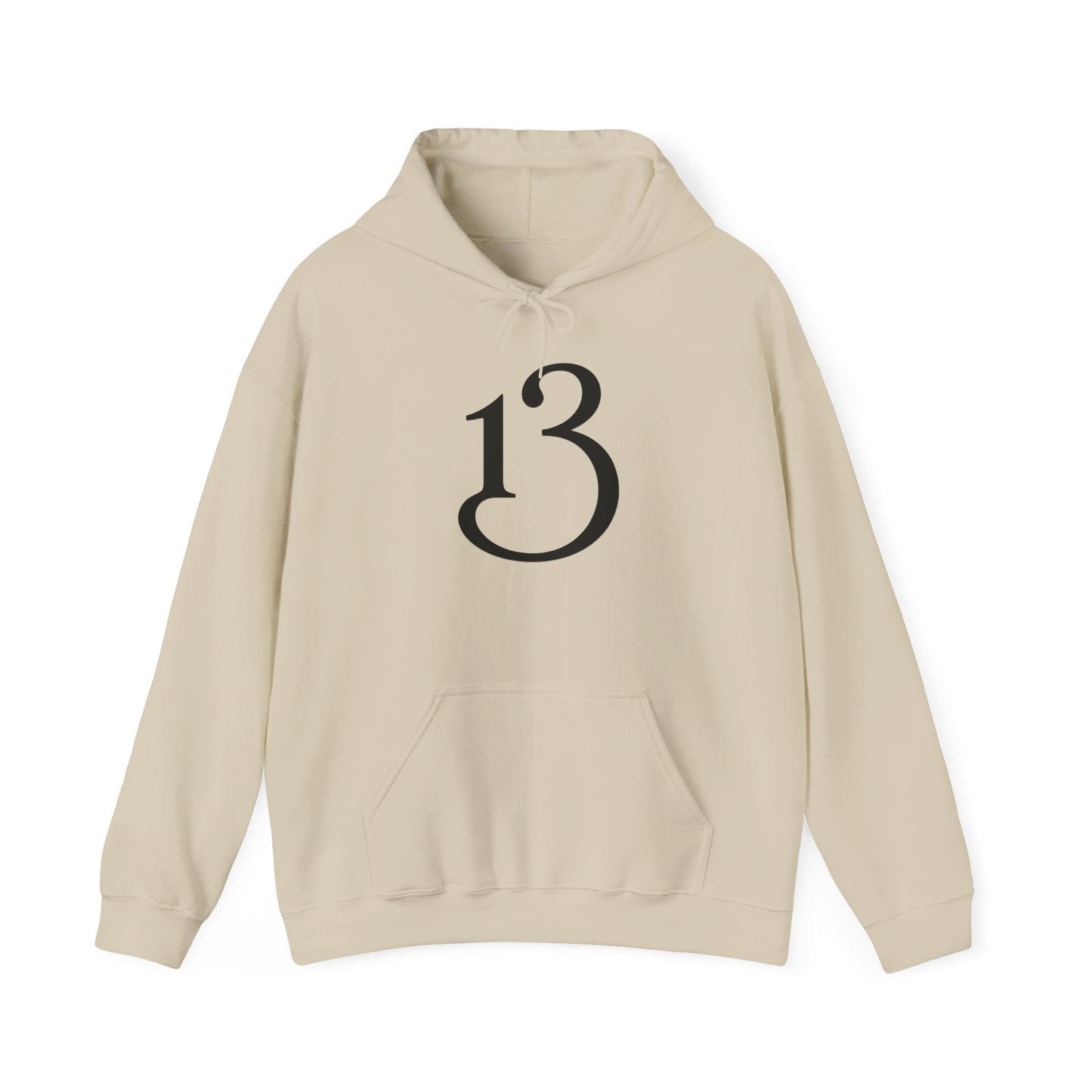 Hoodie — Minimal '13' Graphic Pullover