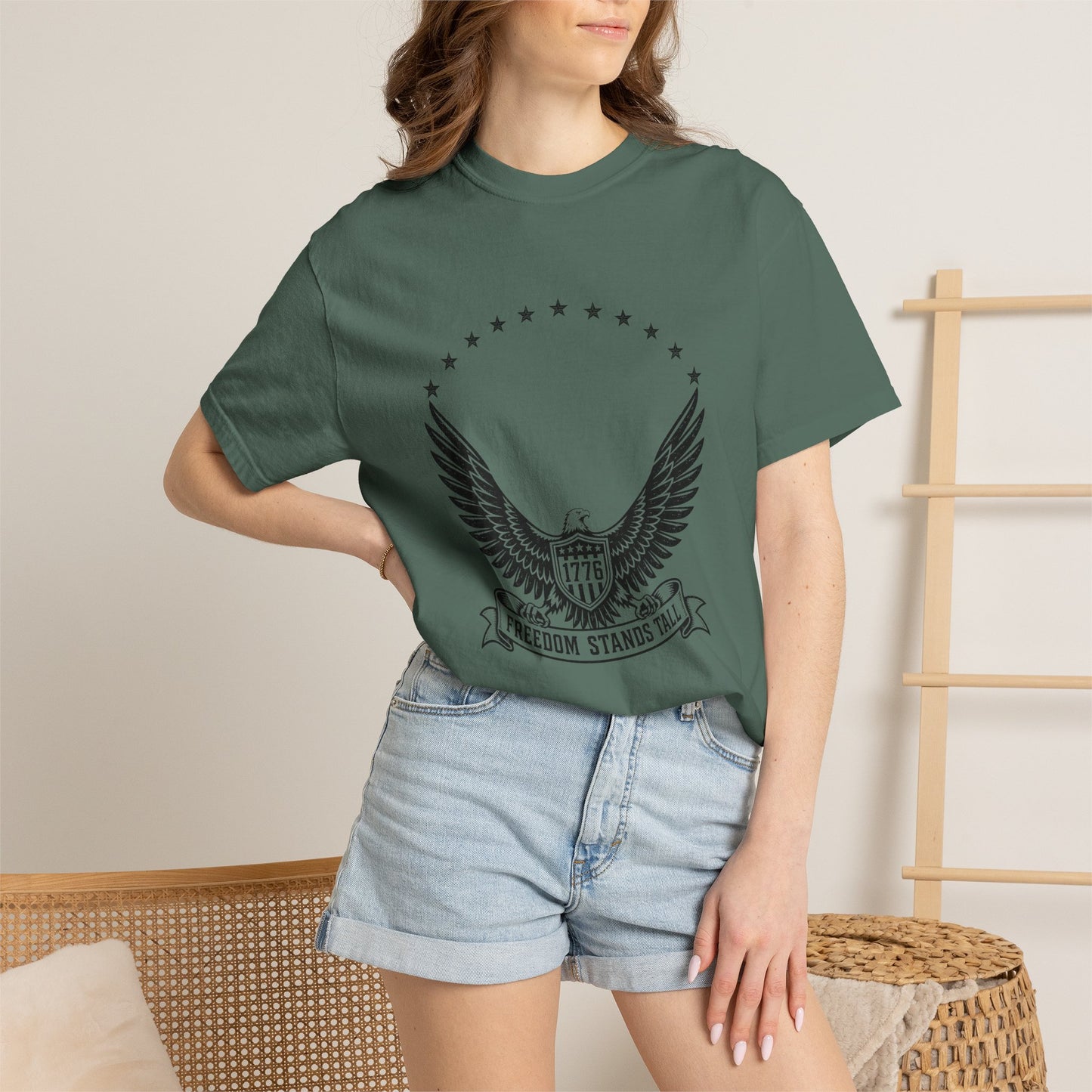 Freedom Stands Tall Eagle T-Shirt — 1776 Patriotic Tee