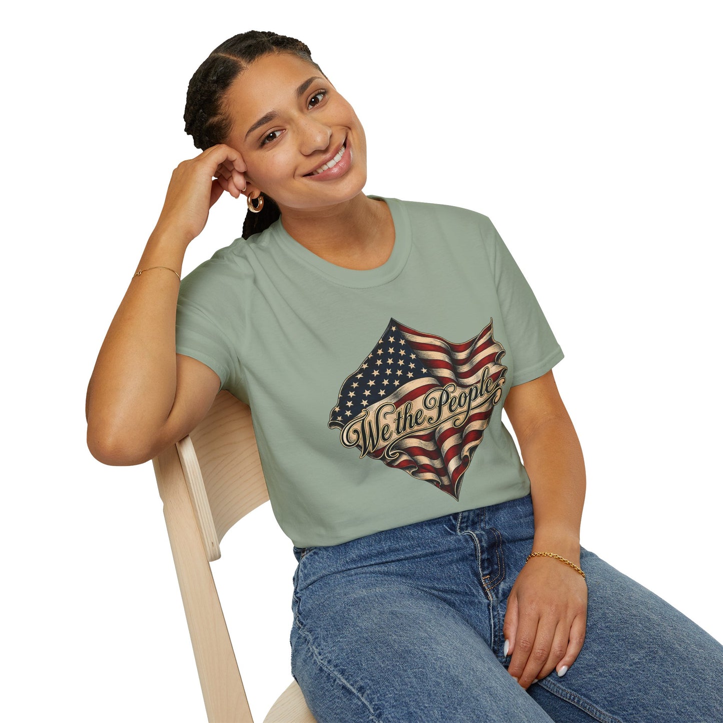 We the People Flag T-Shirt — Vintage American Patriotic Tee