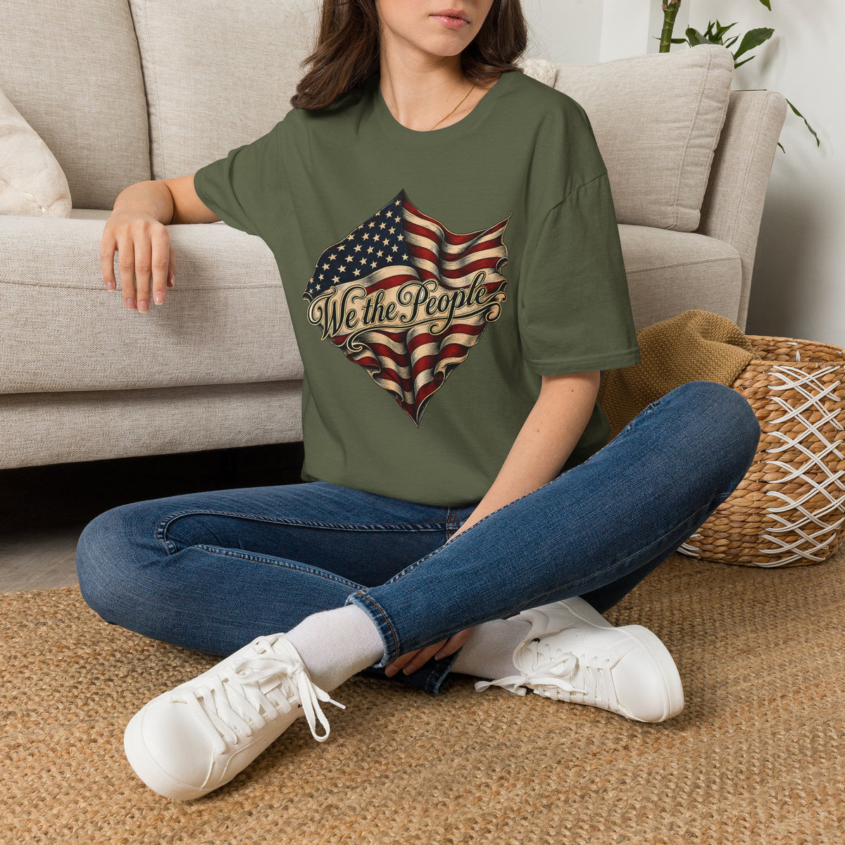 We the People Flag T-Shirt — Vintage American Patriotic Tee