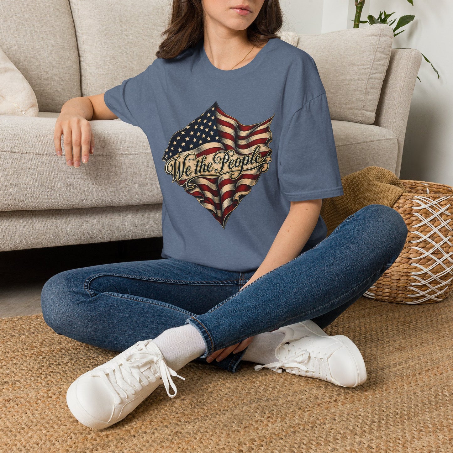We the People Flag T-Shirt — Vintage American Patriotic Tee