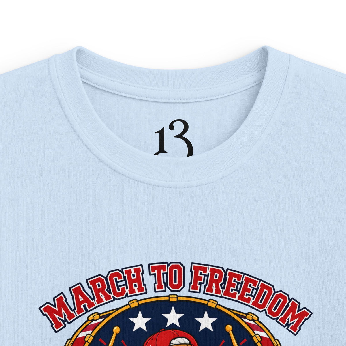 Kids Patriotic Eagle Tee - 'March to Freedom' Drumline Shirt